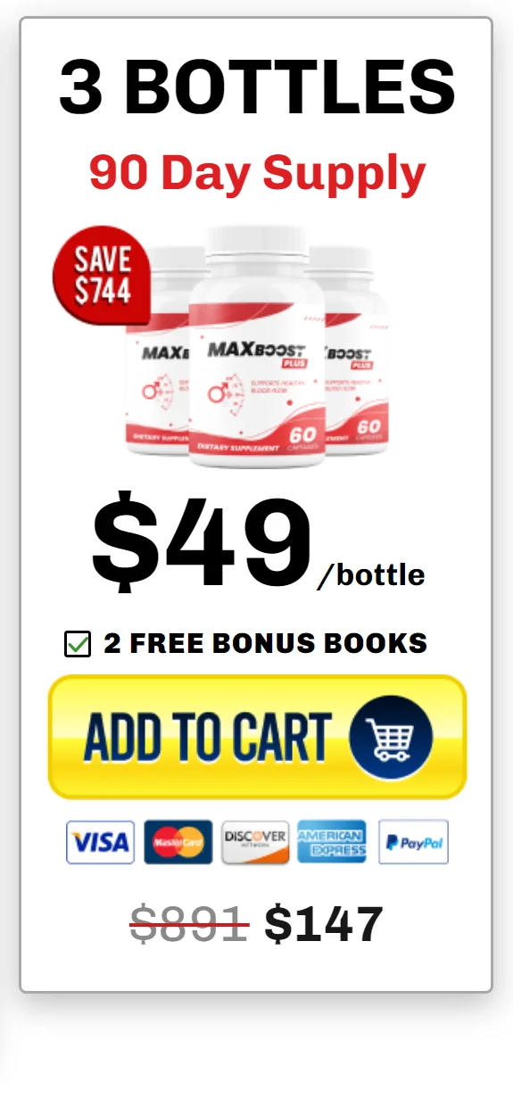 Max Boost Plus™ 3 bottles pricing